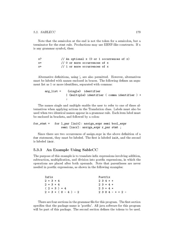 Compiler Design: Theory, Tools, and Examples - Page 179